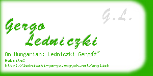 gergo ledniczki business card